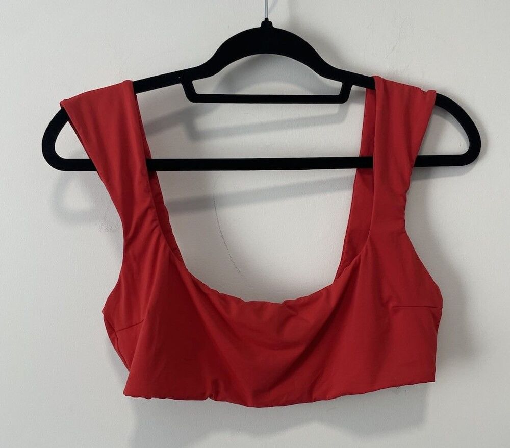 Haight Brigitte Bikini Top Red XL Swimsuit Brazil Vacation Resort Cruise Beach